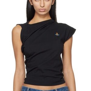 Vivienne Westwood Black Asymmetrical Tee